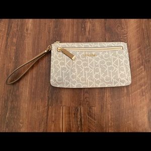 Calvin Klein logo wristlet
